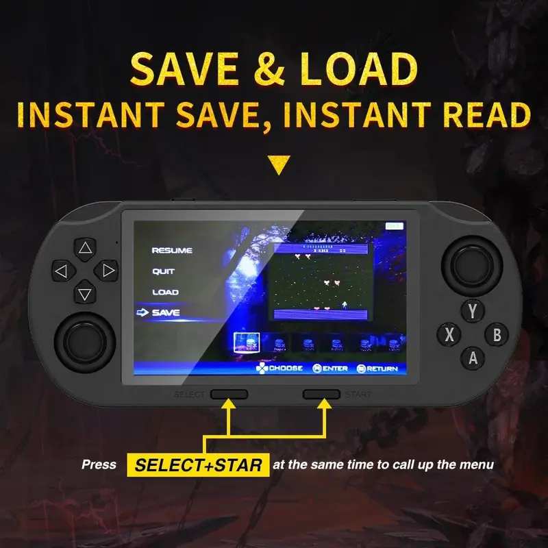 Portable Retro Handheld Video Game Console, 4.5" IPS Display, 3000mAh Rechargeable Battery, 16GB TF Card Compact Mini Gaming Gadget, Gaming Stuff for Gamer, Gifts for Boyfriend & Teenage Boy,back to school,back to school haul