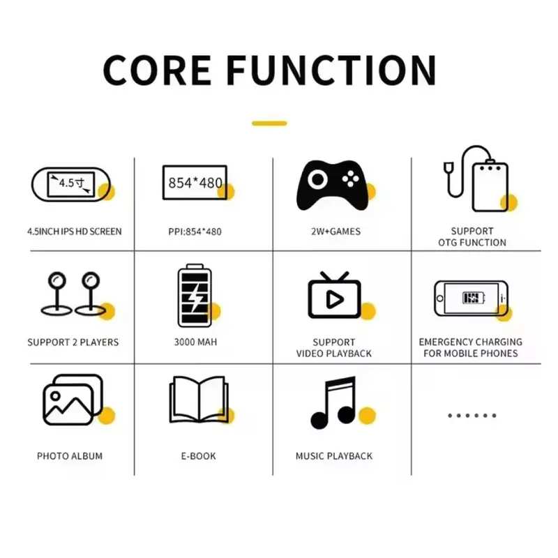 Portable Retro Handheld Video Game Console, 4.5" IPS Display, 3000mAh Rechargeable Battery, 16GB TF Card Compact Mini Gaming Gadget, Gaming Stuff for Gamer, Gifts for Boyfriend & Teenage Boy,back to school,back to school haul