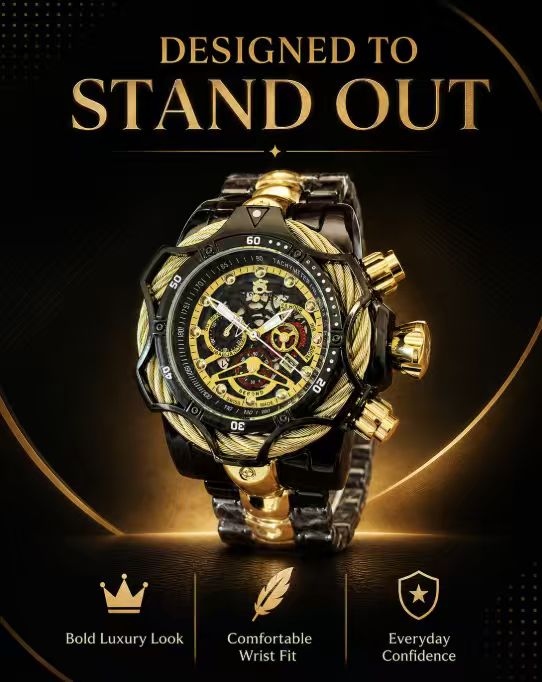 Luxury Men's High End Fashionable Stylish Quartz Watches Analog Watch High Aesthetic Light Luxury Fashion Casual Versatile Punk Style Stainless Steel Large Dial Gift Box Included