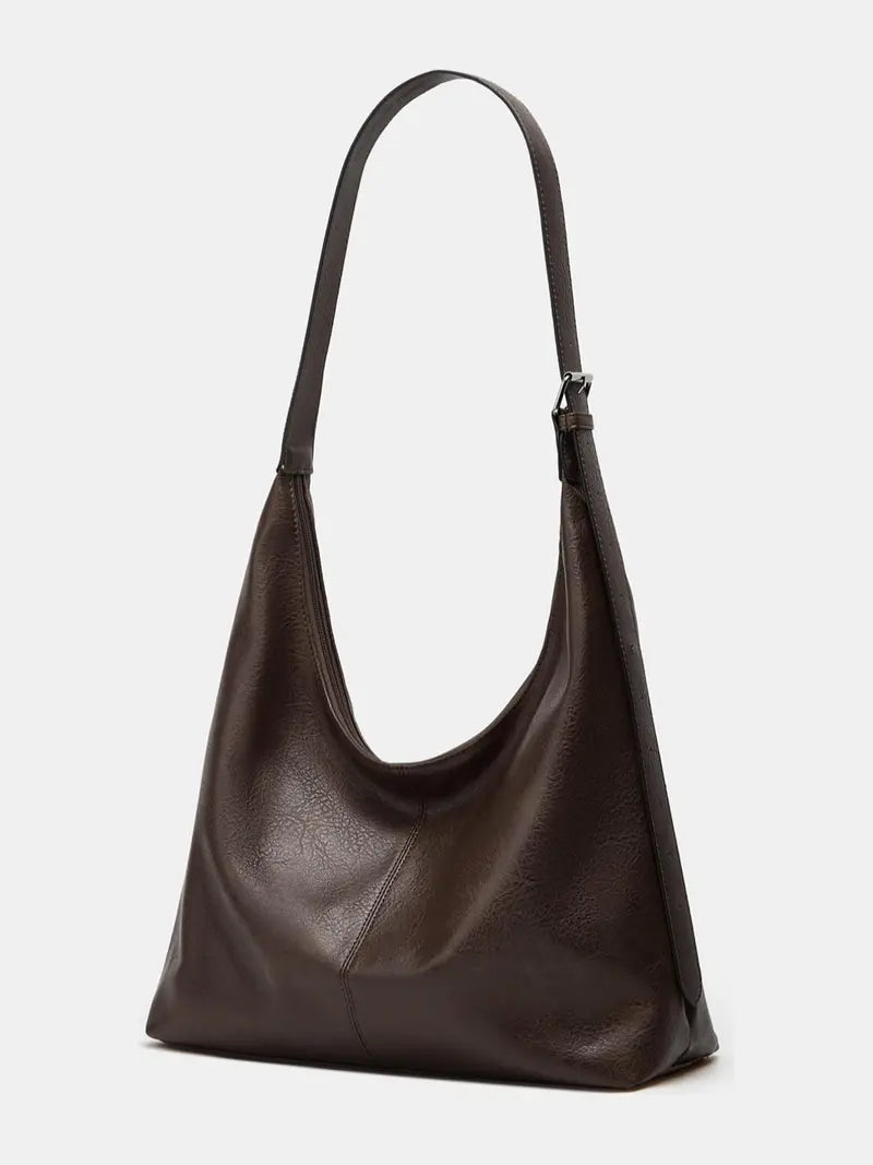 Women's Solid Color PU Leather Shoulder Bag, Simple Large-Capacity Crossbody Bag, Trendy High-quality Daily Commuting Bag, Girl Fashionable Shopping Bag, Fashion Crossbody Bags #GLOBAL PICKS