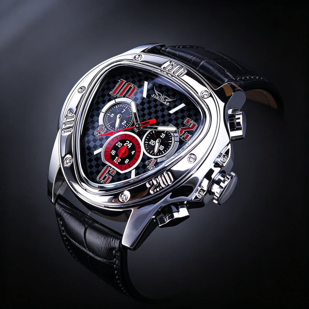 JARAGAR Men's Fashion Casual Heart-Shaped Triangle Automatic Mechanical Watch