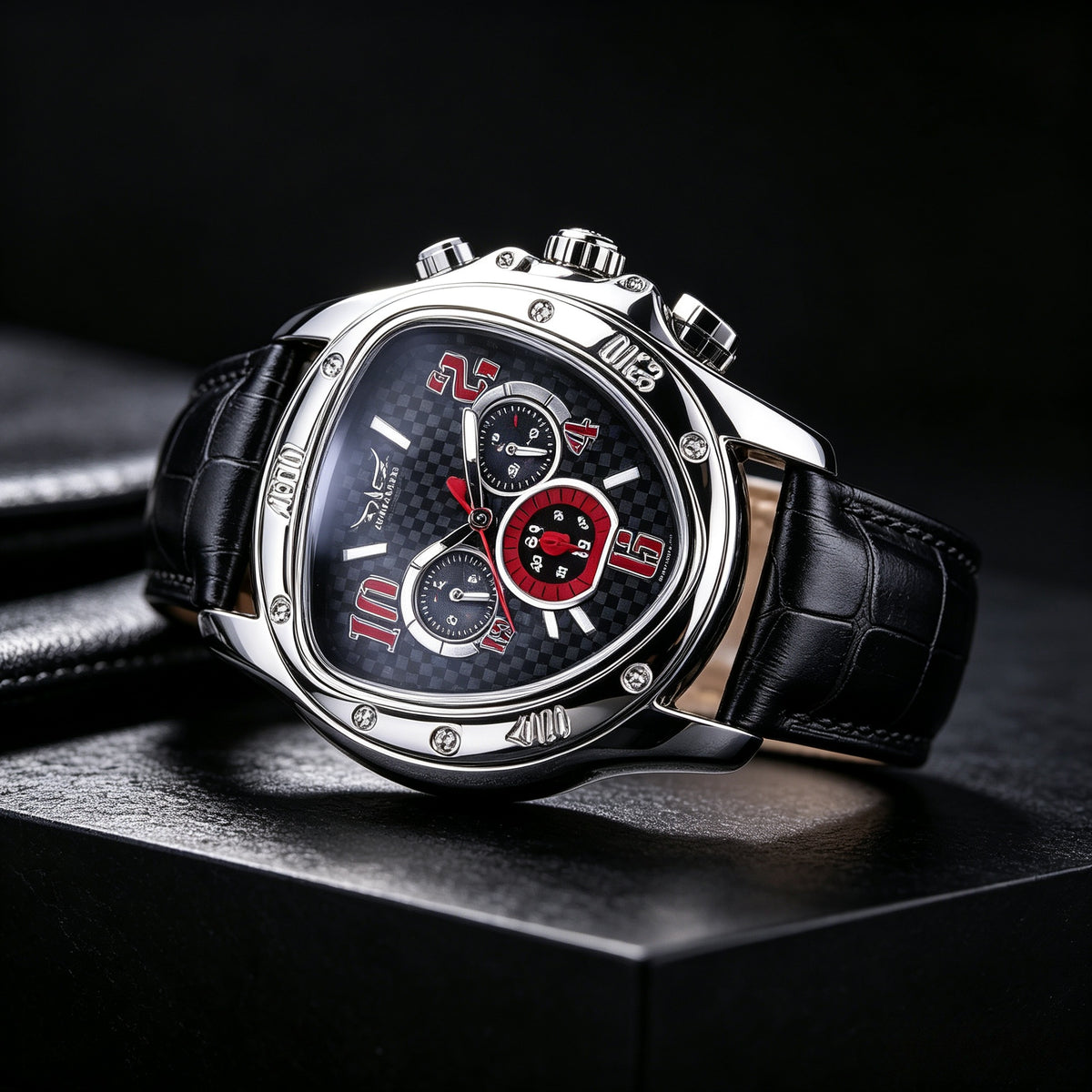 JARAGAR Men's Fashion Casual Heart-Shaped Triangle Automatic Mechanical Watch