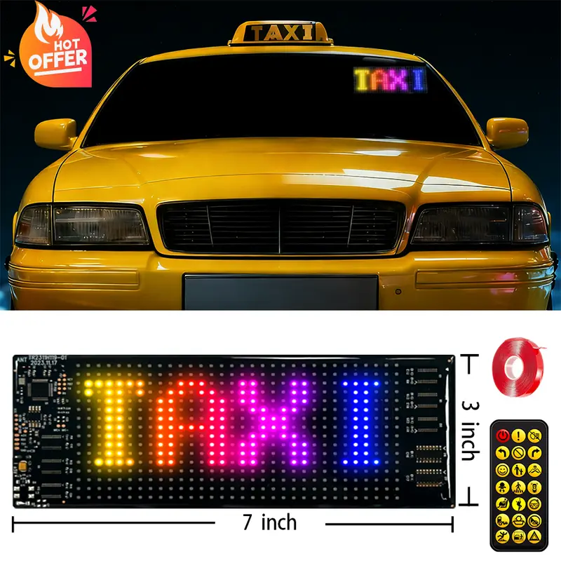 Devil's Eye High-Brightness LED Windshield Display, 15*4''/23*5'' Programmable LED Matrix Panel, Ojos Led Para Carro, USB-Powered with Remote & App Control for Sedans, SUVs & Medium Trucks