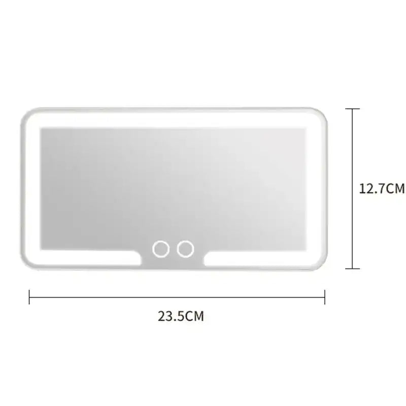 Car Sun Visor Makeup Mirror, LED Touch Screen Adjustable Brightness Auto Interior Makeup HD Mirror, Rechargeable Vanity Mirror,girly car accessories,car stuff Multifunctional Car Led Car Smart Display