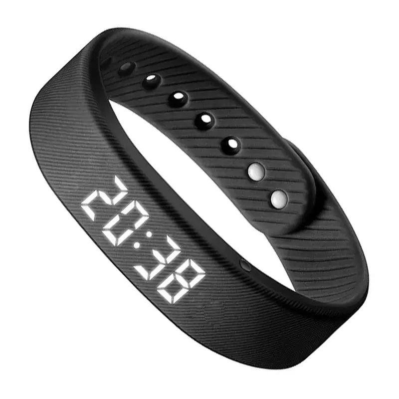 Fitness Tracker with Silent Alarm, Waterproof Band, Step Counter, Built-in USB Plug - No Cables Needed, Ideal for Gym & Travel