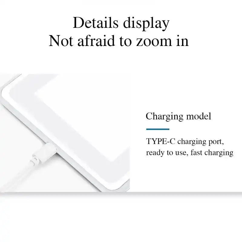 Car Sun Visor Makeup Mirror, LED Touch Screen Adjustable Brightness Auto Interior Makeup HD Mirror, Rechargeable Vanity Mirror,girly car accessories,car stuff Multifunctional Car Led Car Smart Display