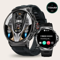 Men's Outdoor Sports Tracking Wristwatch, Step Tracker Watch, Sports Smart Watch, 1.85 Inch Round Screen, 710mah Battery Life, Ip67 Waterproof, Bluetooth-compatible, Compatible with iOSandroid, Sports Tracking Smartwatch