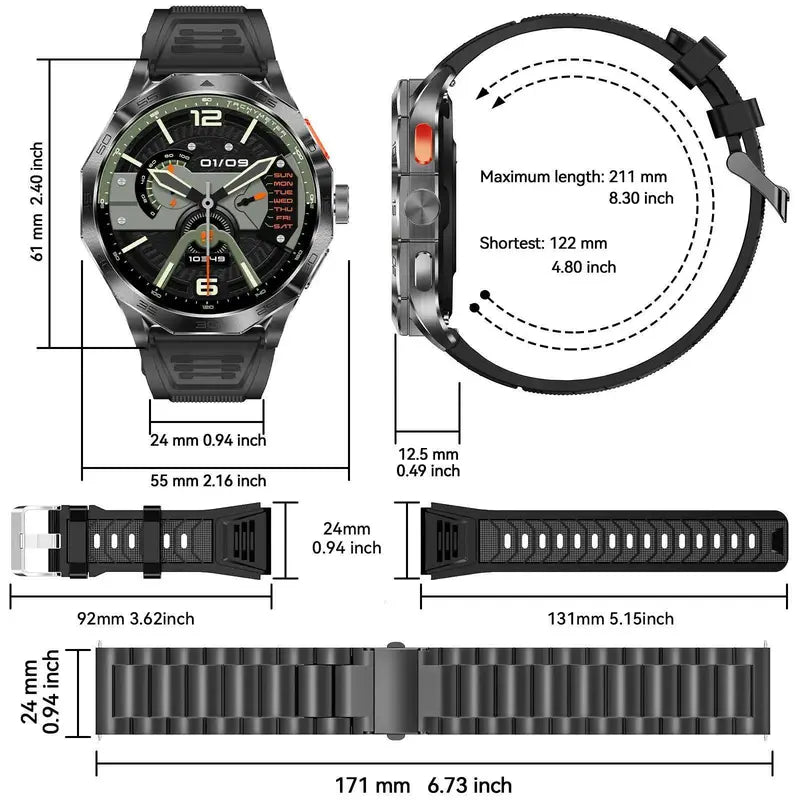 Multifunctional Smartwatch, Fashion Digital Sports Watch for Women and Men, Smart Watch for Android, Waterproof Fitness Smartwatches