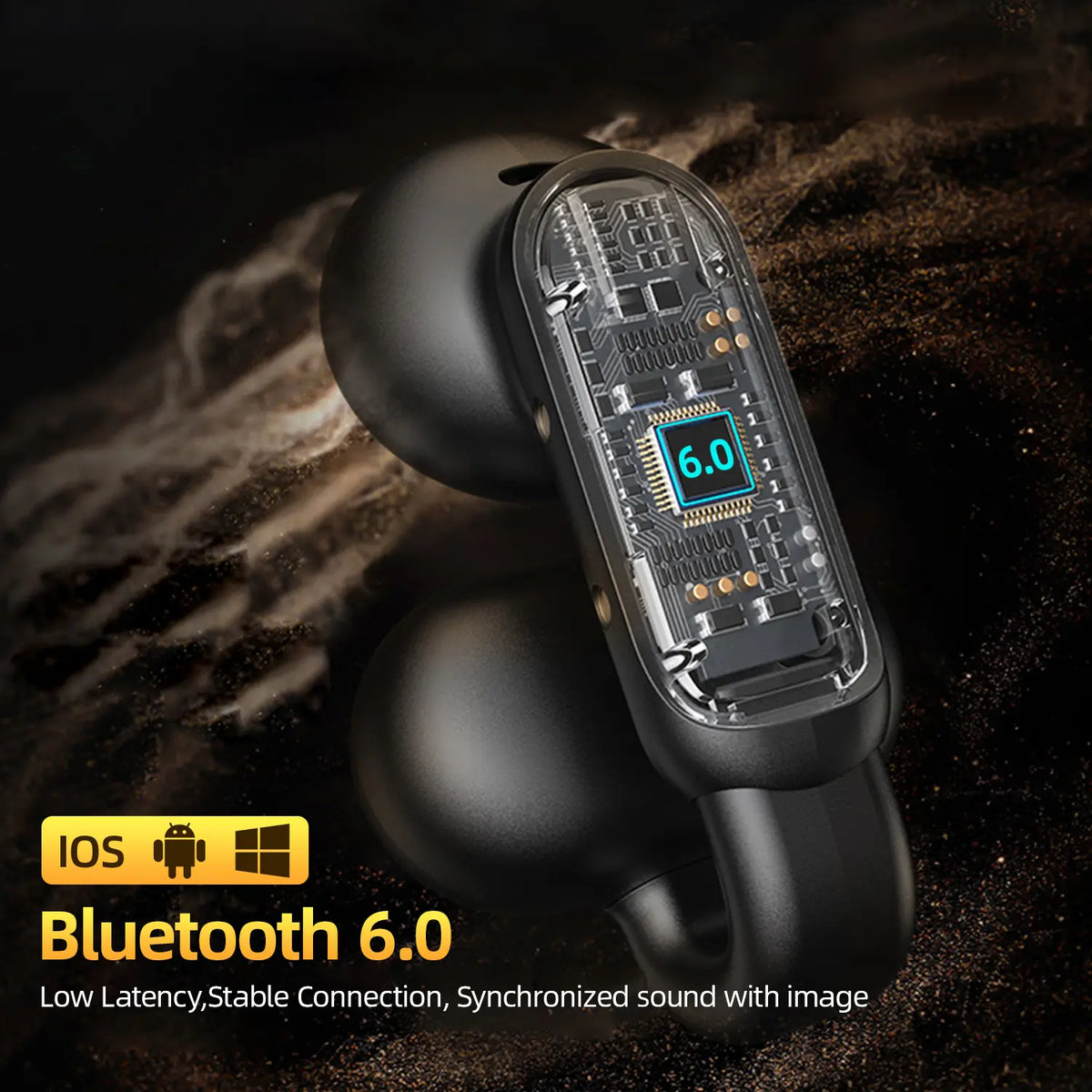 Monster Clip-On Open Ear Wireless Earbuds Bluetooth 5.4 with ENC Mic, Hi-Fi Audio & Stereo Depth, 100H Playtime, Fast Charge, Ultra-Light Secure Fit for Sports