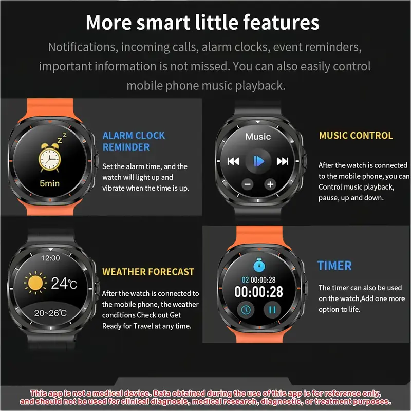 2026 New Multifunctional Men Women's Smartwatch with Call Function, Touch Screen Smart Watch, Sports Modes DIY Watch Dials Messages Reminder, IP67 Waterproof Fitness Activity Tracker, Fathers Day Gift, Wearable, Devices