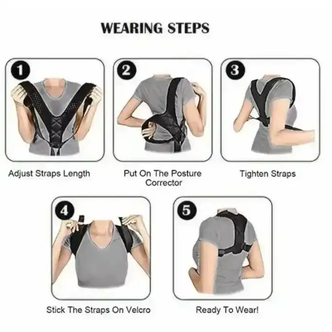 Adjustable back shoulder posture corrector belt clavicle spinal support home office sport upper back neck brace