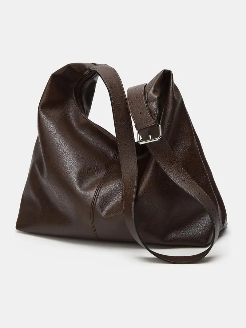 Women's Solid Color PU Leather Shoulder Bag, Simple Large-Capacity Crossbody Bag, Trendy High-quality Daily Commuting Bag, Girl Fashionable Shopping Bag, Fashion Crossbody Bags #GLOBAL PICKS