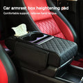 Car Armrest Cushion,5-in-1 Center Console Cover with 2 Storage Bags Cup Holder, Tissue Box Slot, Phone Slot for Sedans, Car Accessories Interior Organizers
