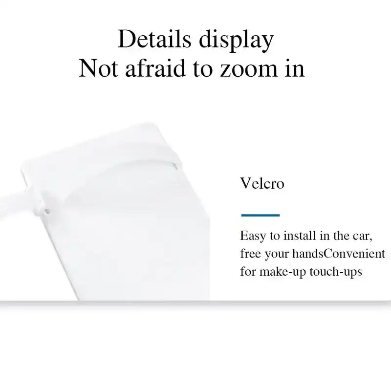 Car Sun Visor Makeup Mirror, LED Touch Screen Adjustable Brightness Auto Interior Makeup HD Mirror, Rechargeable Vanity Mirror,girly car accessories,car stuff Multifunctional Car Led Car Smart Display