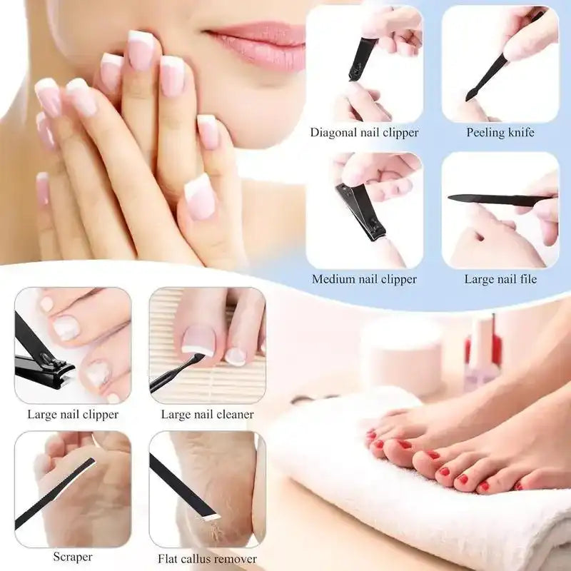 Premium -24-Piece Nail Clipper & Grooming Kit - Professional Manicure Pedicure Tools with Travel Case - Nail Supplies for Men - Ideal Mens Gifts, Birthday Gifts for Boyfriend, Daily Use