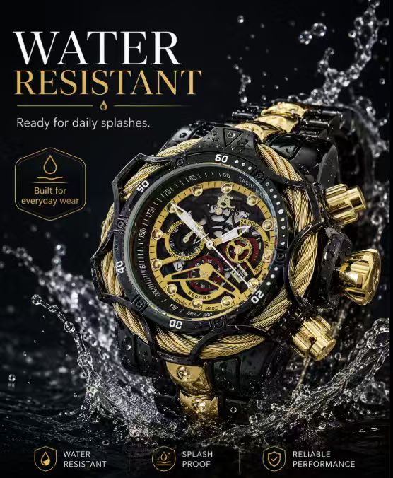Luxury Men's High End Fashionable Stylish Quartz Watches Analog Watch High Aesthetic Light Luxury Fashion Casual Versatile Punk Style Stainless Steel Large Dial Gift Box Included