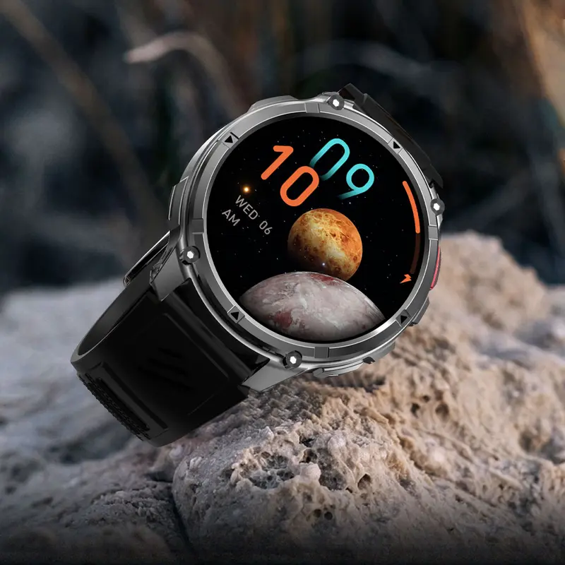 2026 Manly Style Sporty Tech Smart Watch with LED Lights - Men's Accessories, Cool Gadgets, Wireless Calls, Message Reminders, Voice Assistant, Weather Push, Stopwatch Timer, Unique Gifts for Man Compatible with iPhone & Android, Back to School Haul