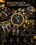 Men's Watch Oversized Guide Ball Unique Shaped Punk Design Street Fashion Timepiece in Stylish Gift Box Perfect Gift Quartz Wristwatch