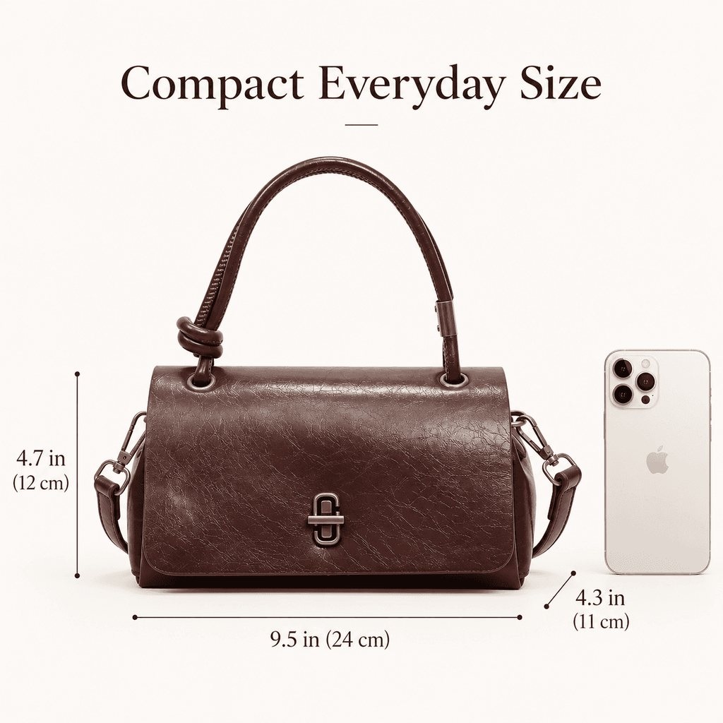 Simple Versatile Small Satchel Bag, Casual Flip Cover Clutch for Shopping & Commuting, Stylish PU Leather Crossbody Shoulder Bag