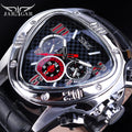 JARAGAR Men's Fashion Casual Heart-Shaped Triangle Automatic Mechanical Watch