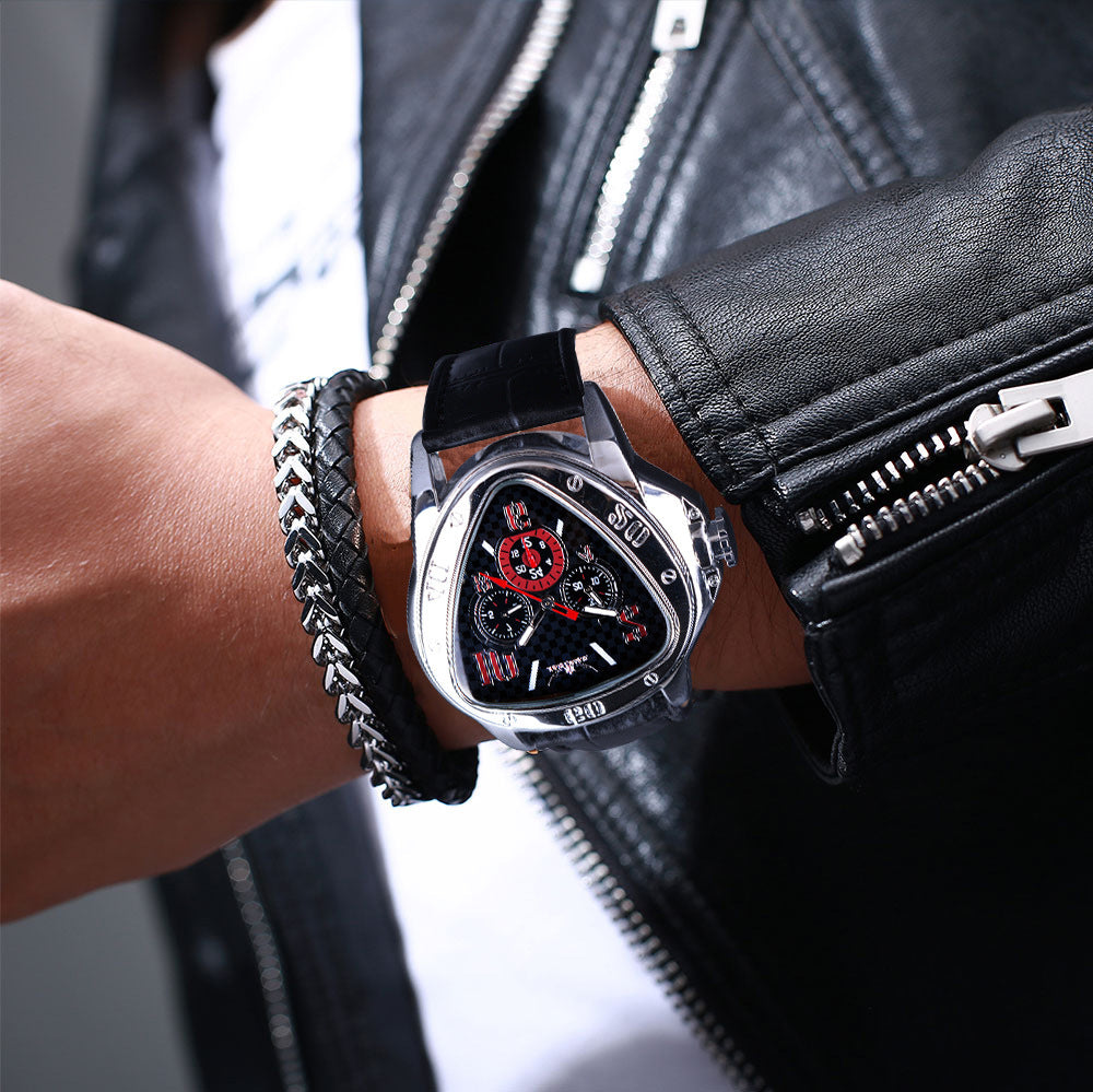 JARAGAR Men's Fashion Casual Heart-Shaped Triangle Automatic Mechanical Watch