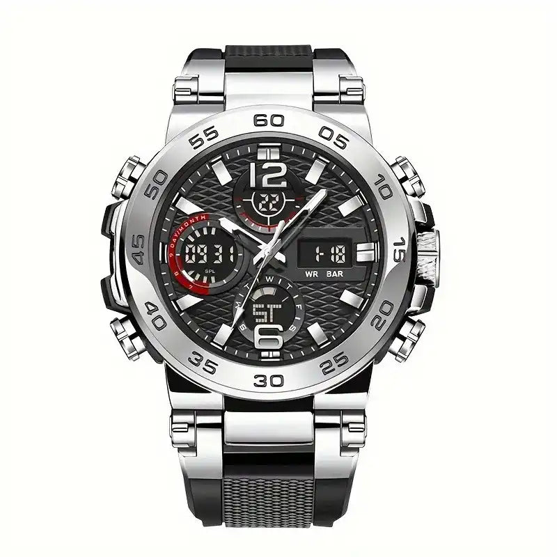 Men's Business Fashion Digital Watch As Gift, Durable Watch for Party, Daily Clothing Decor, Fashionable Digital Watch, Summer 2026 Trendy Multifunctional Watch for Birthday Gift with Box, Business Fashion Watches
