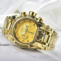 Compass Punk Oddity Men's Watch Fashion Wristwatch Punk Style Watch – Trendy Youth Gold Steel Glow-in-the-Dark Swag. Hot Gift Timepiece Quartz Watch Fashionable Wristwatch