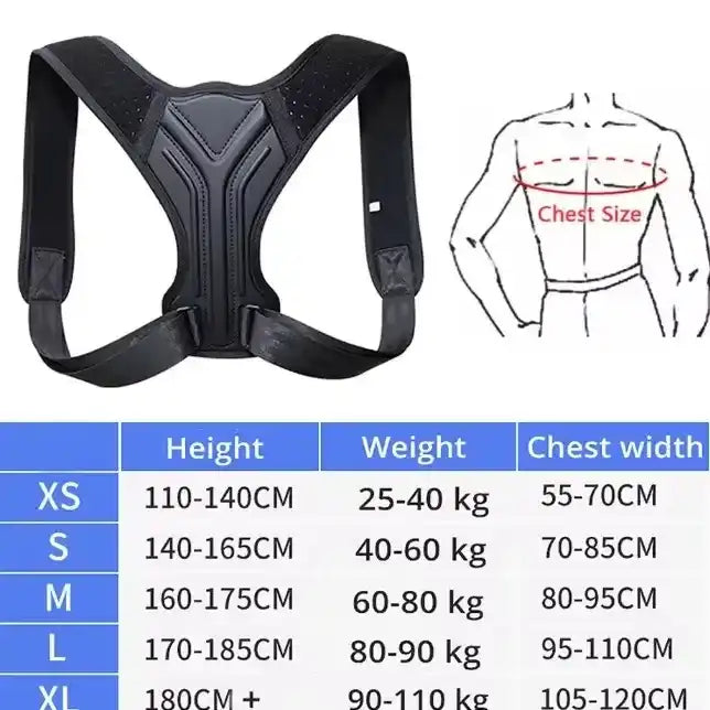 Adjustable back shoulder posture corrector belt clavicle spinal support home office sport upper back neck brace